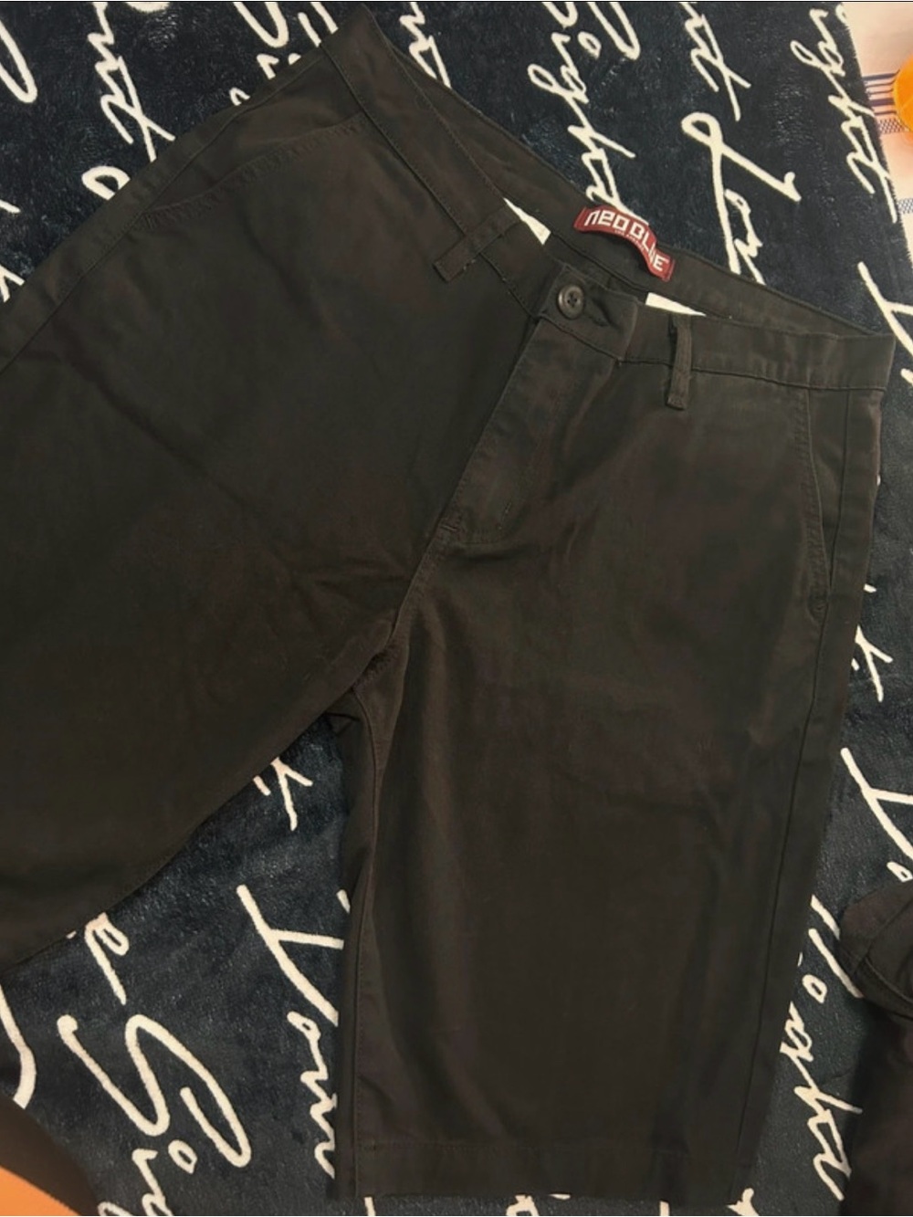 Men's Black Chino Shorts by